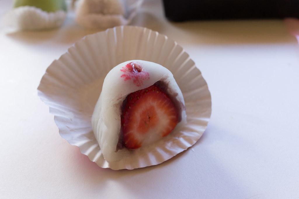 Fresh Strawberry Mochi from Happy Hearts Mochi.