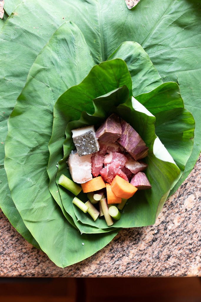 Purple sweet potato is a popular ingredient in Lau Lau