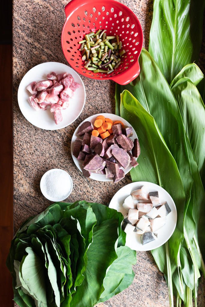 Purple sweet potato is a popular ingredient in Lau Lau