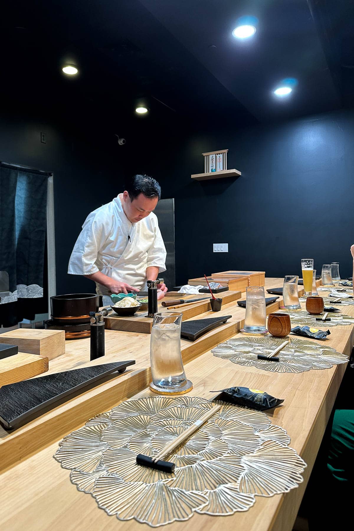 Interior of Amaterasu sushi.