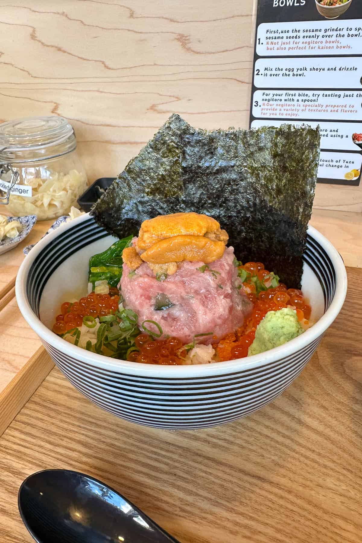 Negitoro bowl from Totoya in Kaimuki.