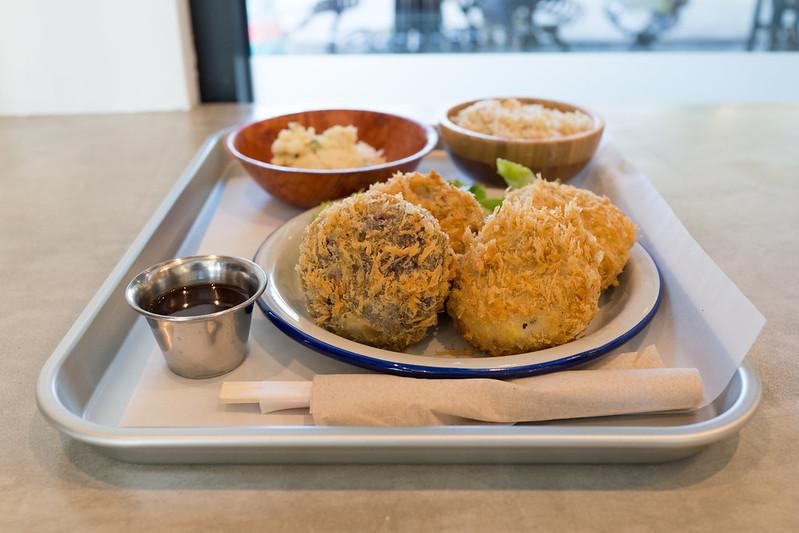 Purple Sweet Potato Croquettes at Pioneer Saloon