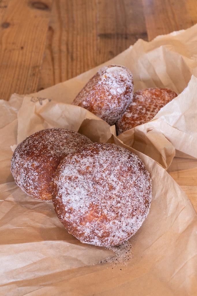 Hot malasadas, fried to order