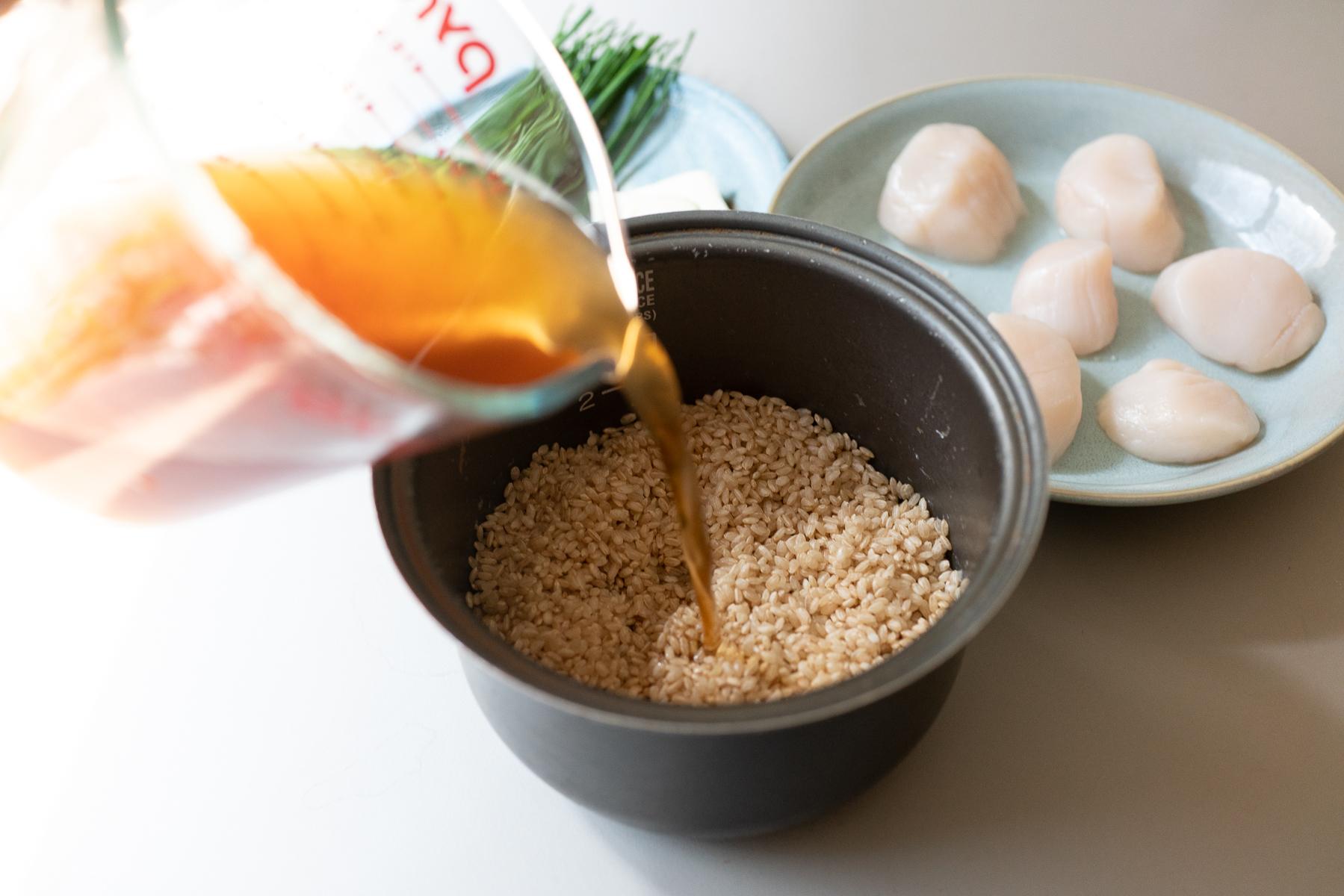 Rice Cooker Recipe Scallops And Rice Onolicious Hawaiʻi