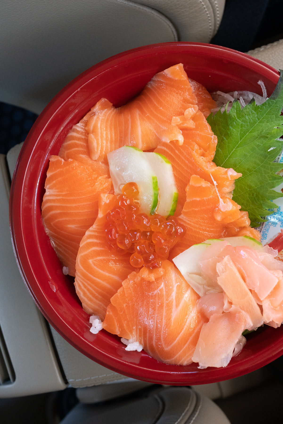 Salmon Chirashi bowl from J-Shop in Honolulu.