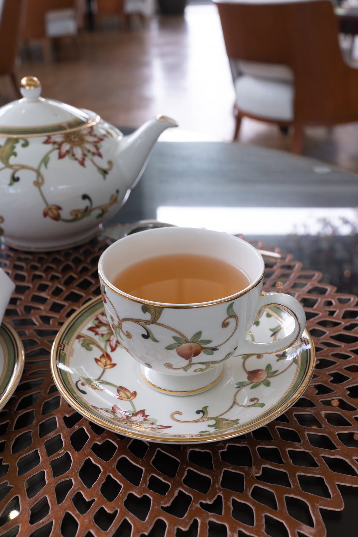 A cup of tea at Kahala Hotel’s afternoon tea.