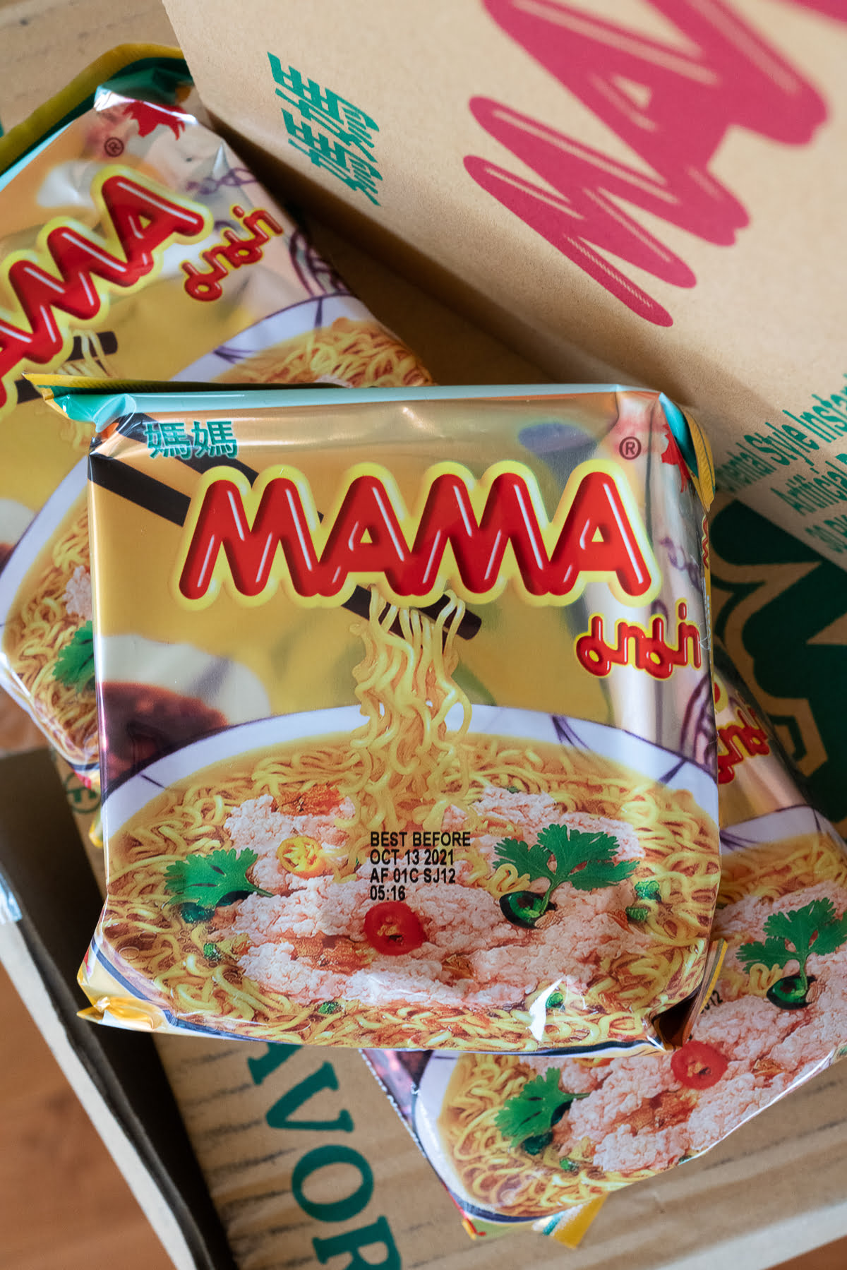 A package of Mama noodles.