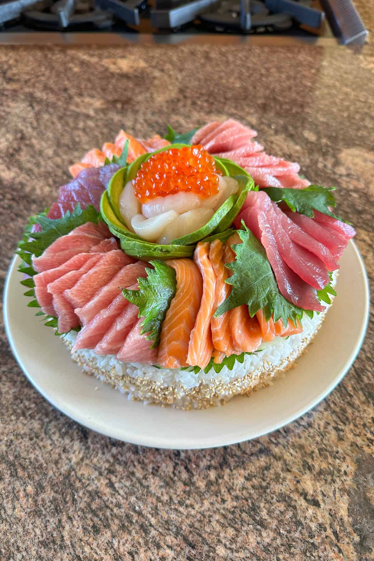 Sushi cake.