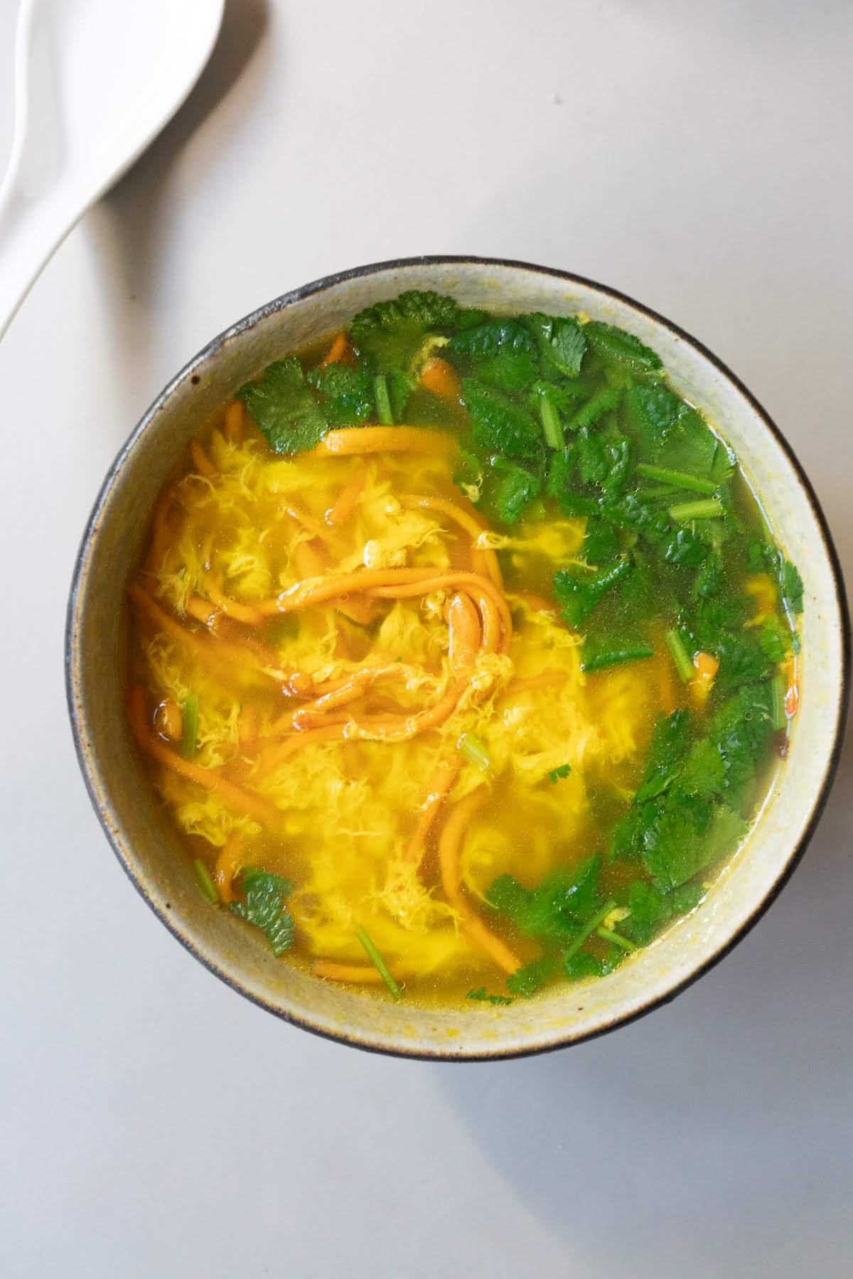 A bowl of cordyceps soup.