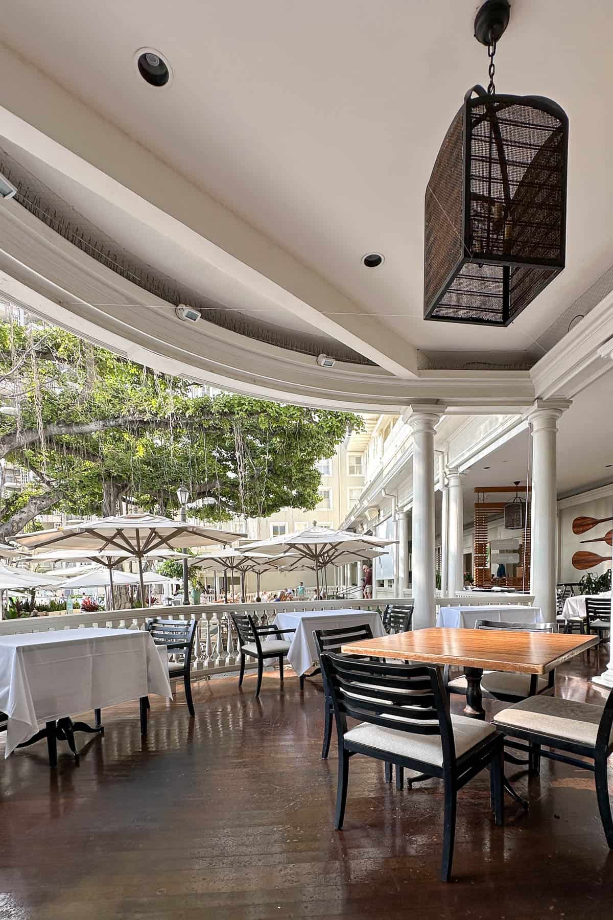 Dining room at Moana Surfrider 2025 afternoon tea.