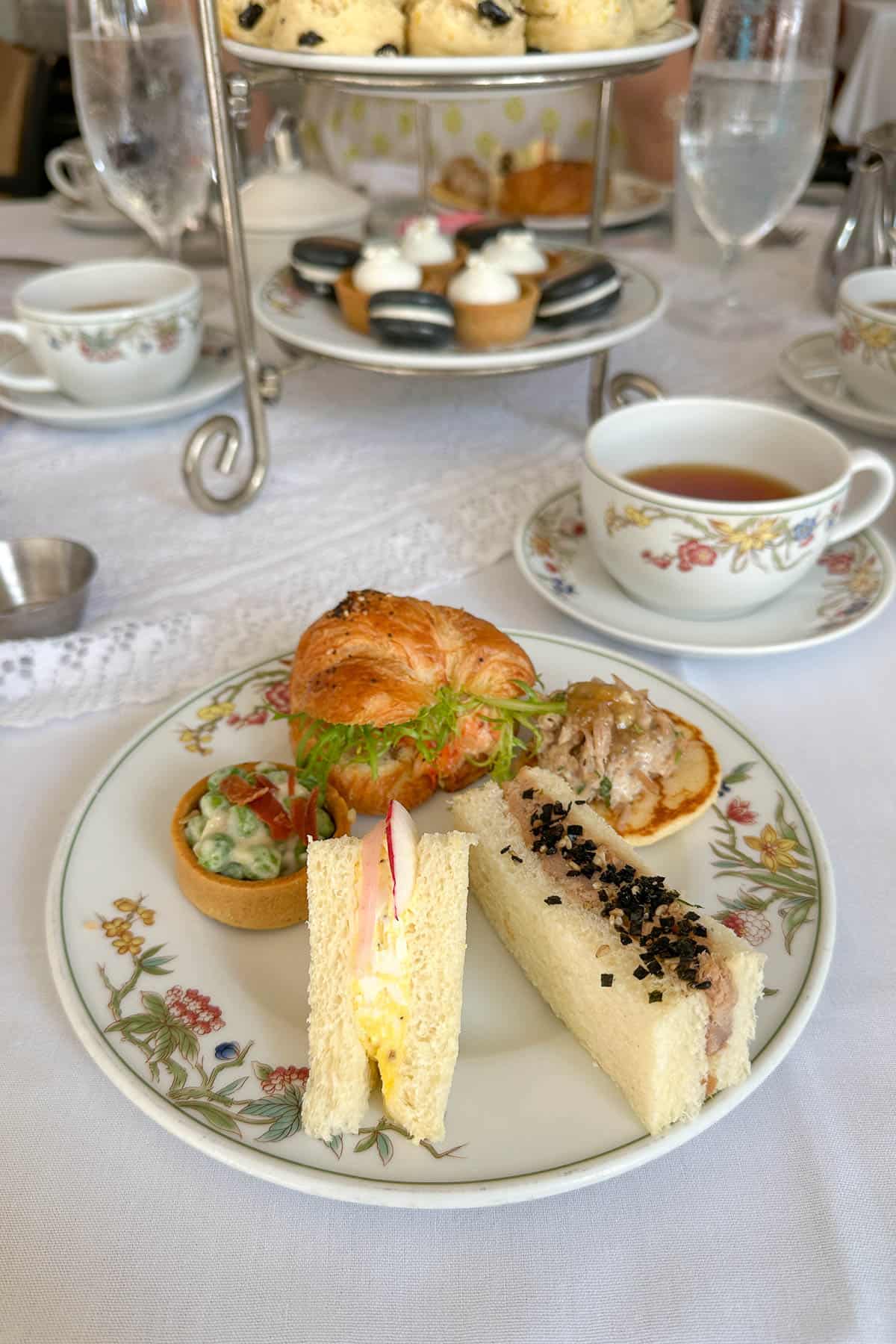 Moana Surfrider 2025 afternoon tea savories and sandwiches.