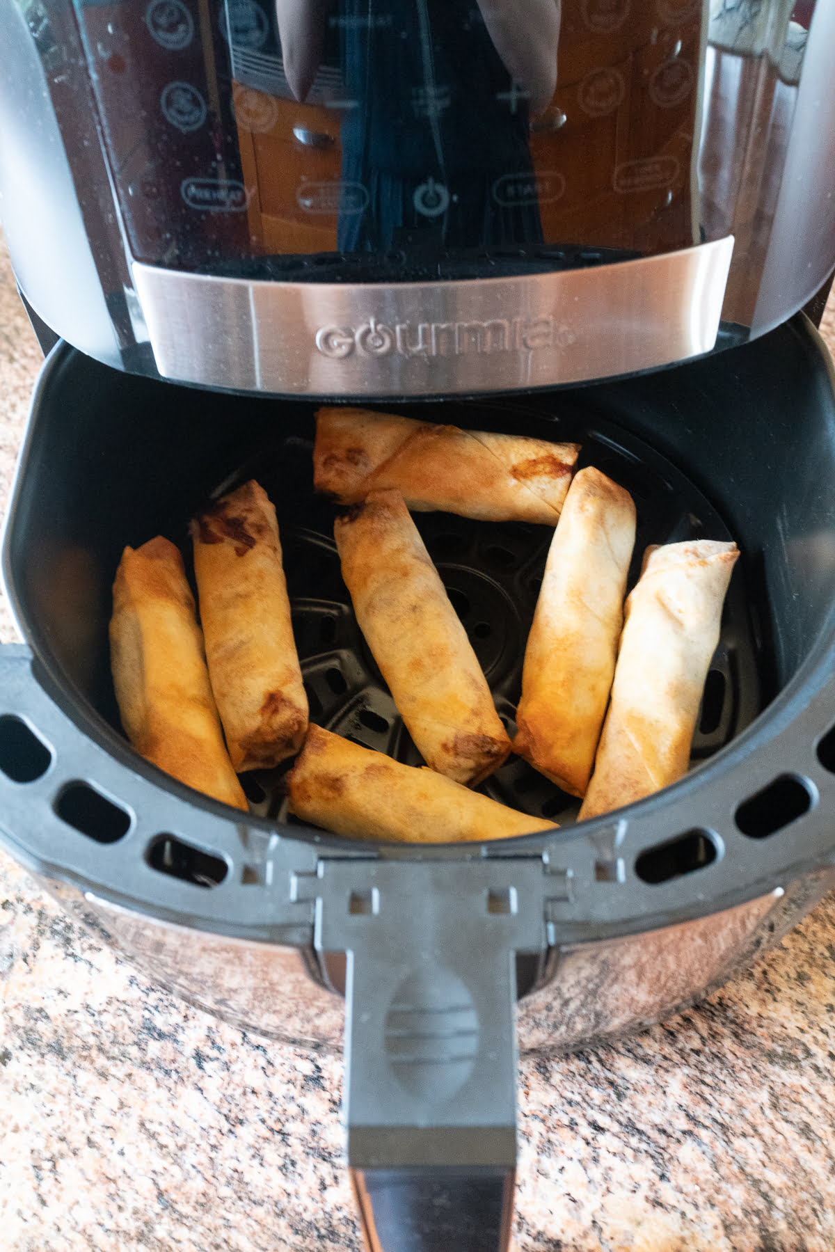 Lumpia fried in the air fryer.