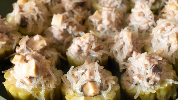 Stuffed Bitter Melon - Onolicious Hawaiʻi