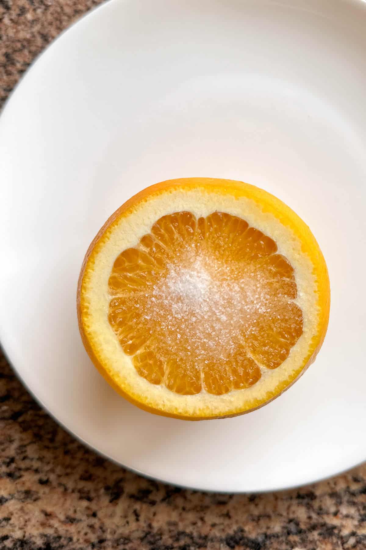 Add salt to an orange.