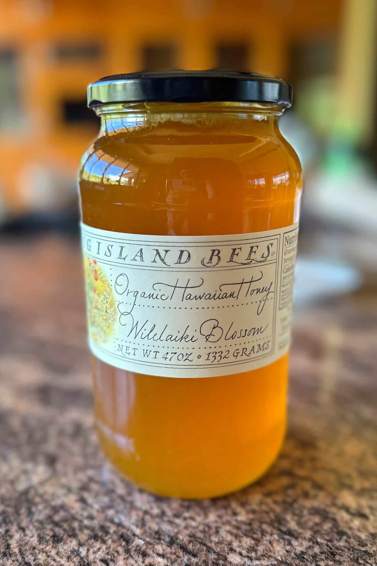 A jar of Hawaiian honey.