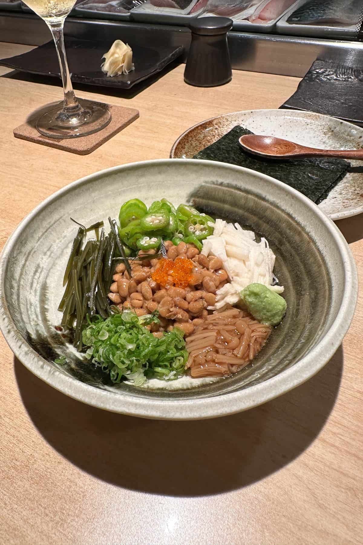 Izakaya Uosan natto bowl.