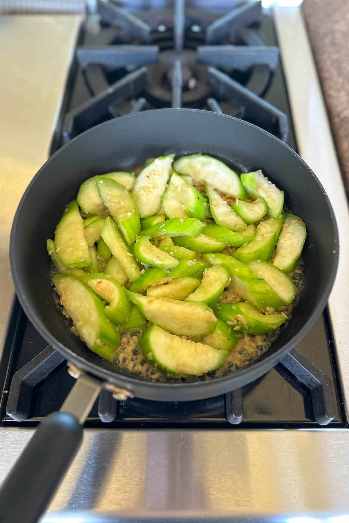 Making Loofah / Luffa Stir Fry.