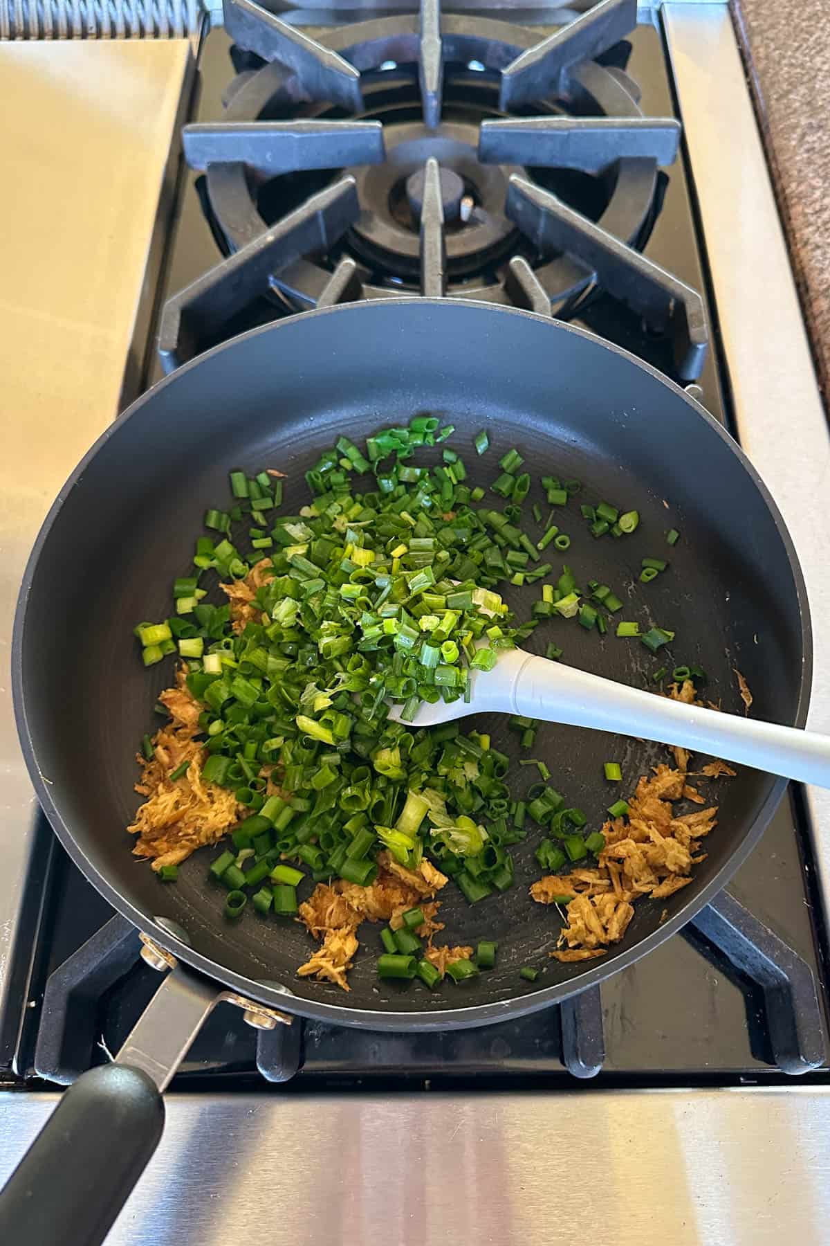 Making mapo tofu.