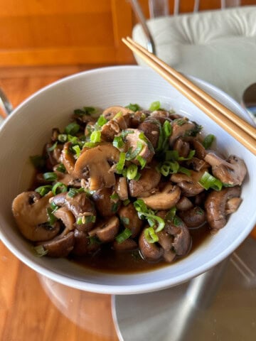 Braised mushrooms.