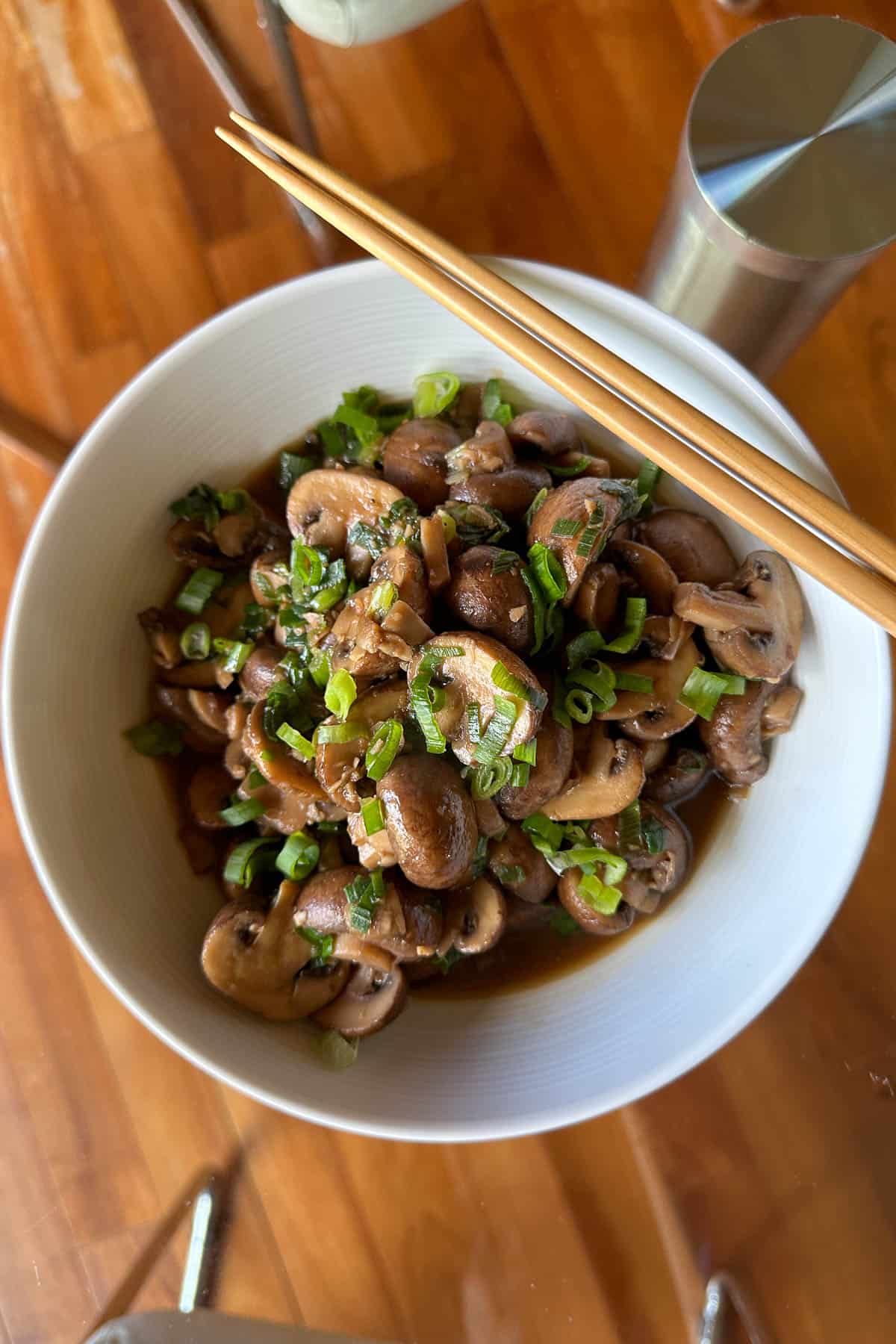 Braised mushrooms.