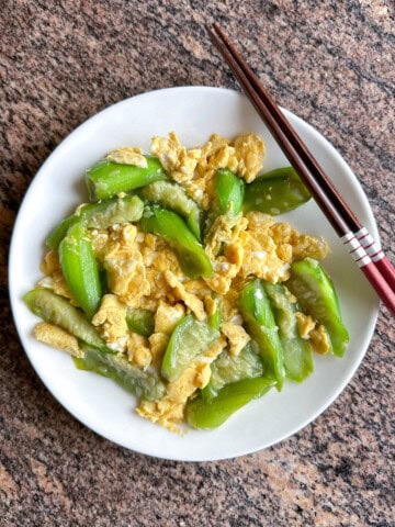 Loofah / Luffa and Eggs Stir Fry.