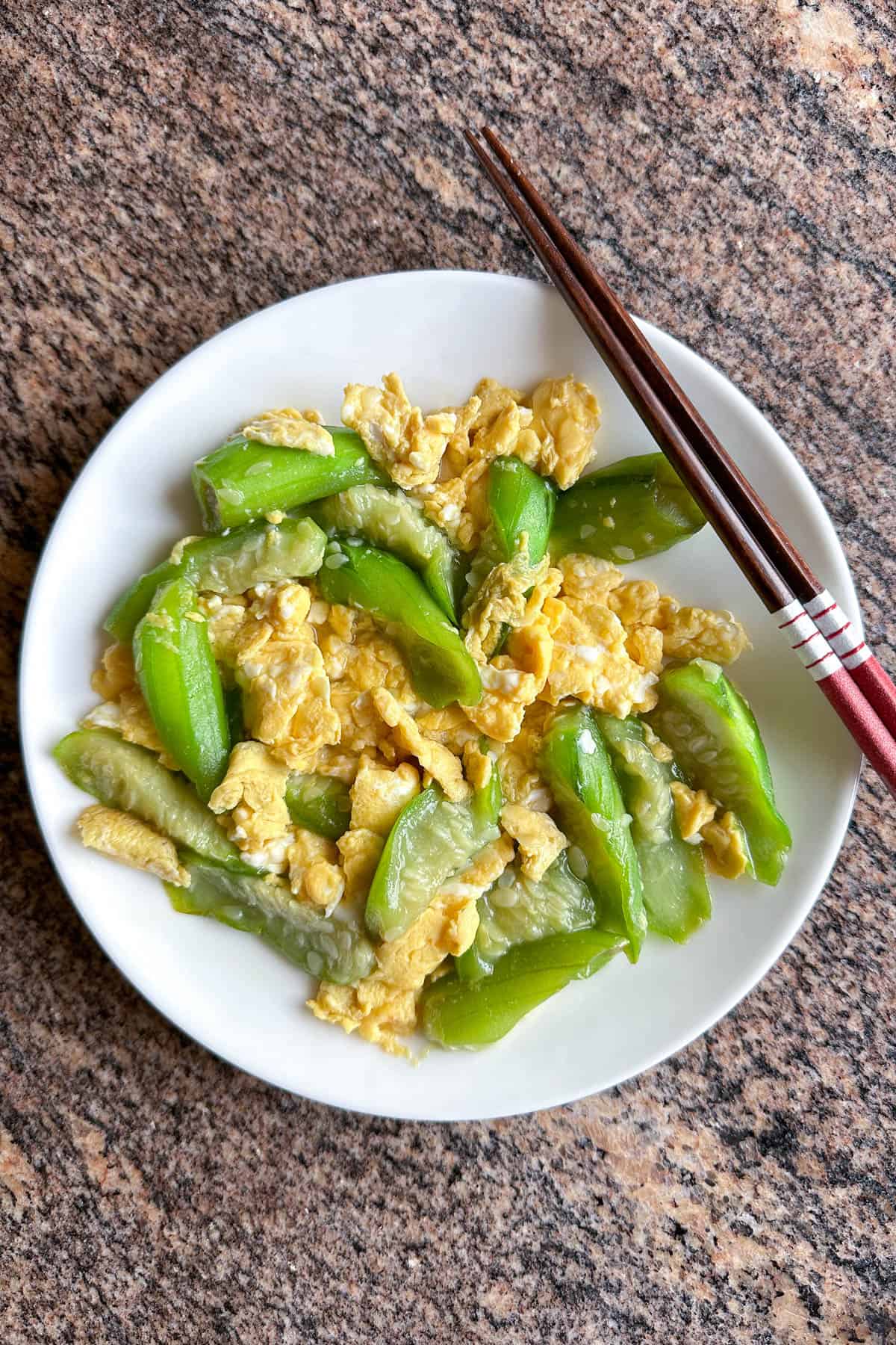 Loofah / Luffa and Eggs Stir Fry.