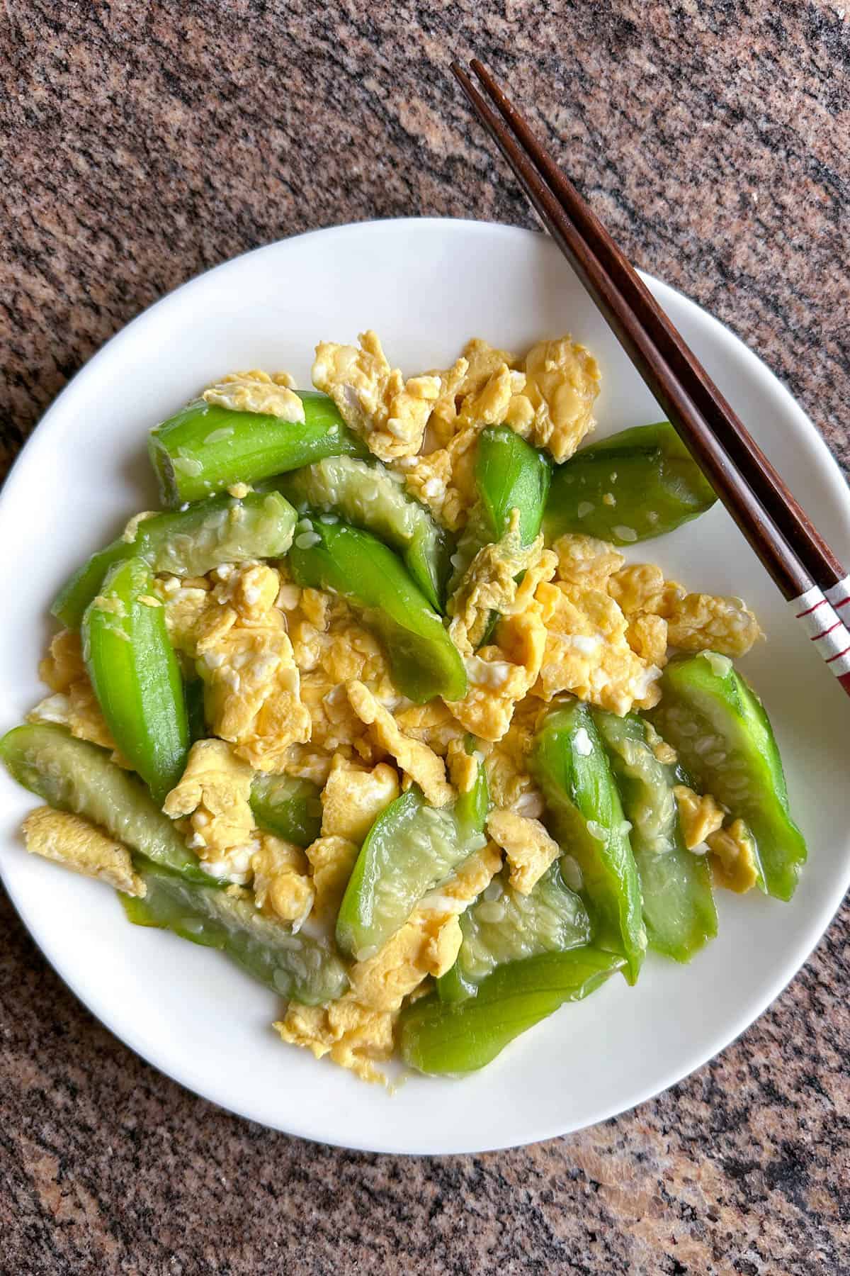 Loofah / Luffa and Eggs Stir Fry.