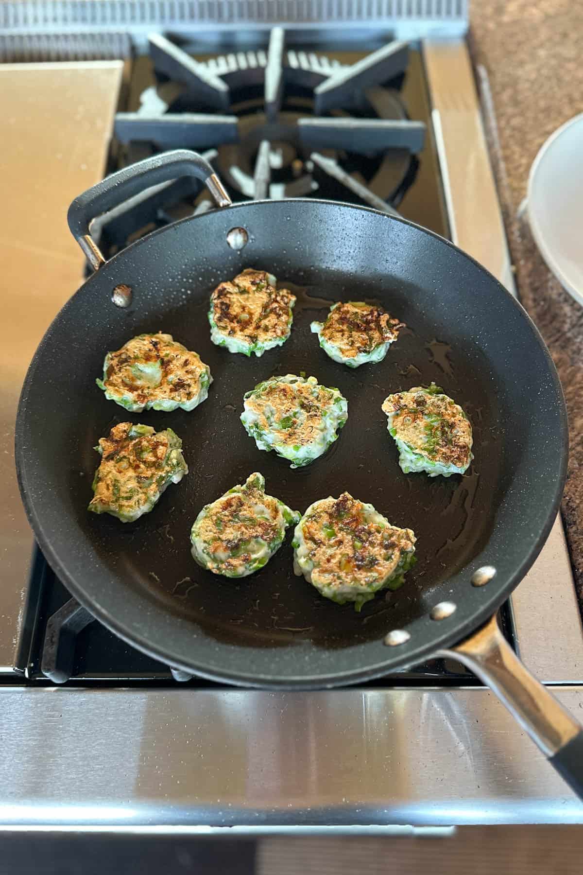 Making fish paste patties.