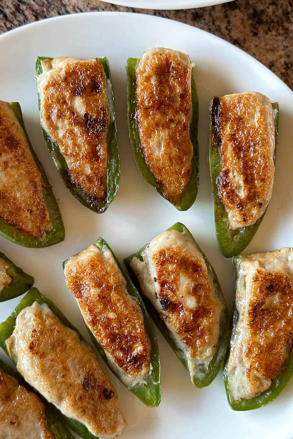 Fish Paste Stuffed Peppers.