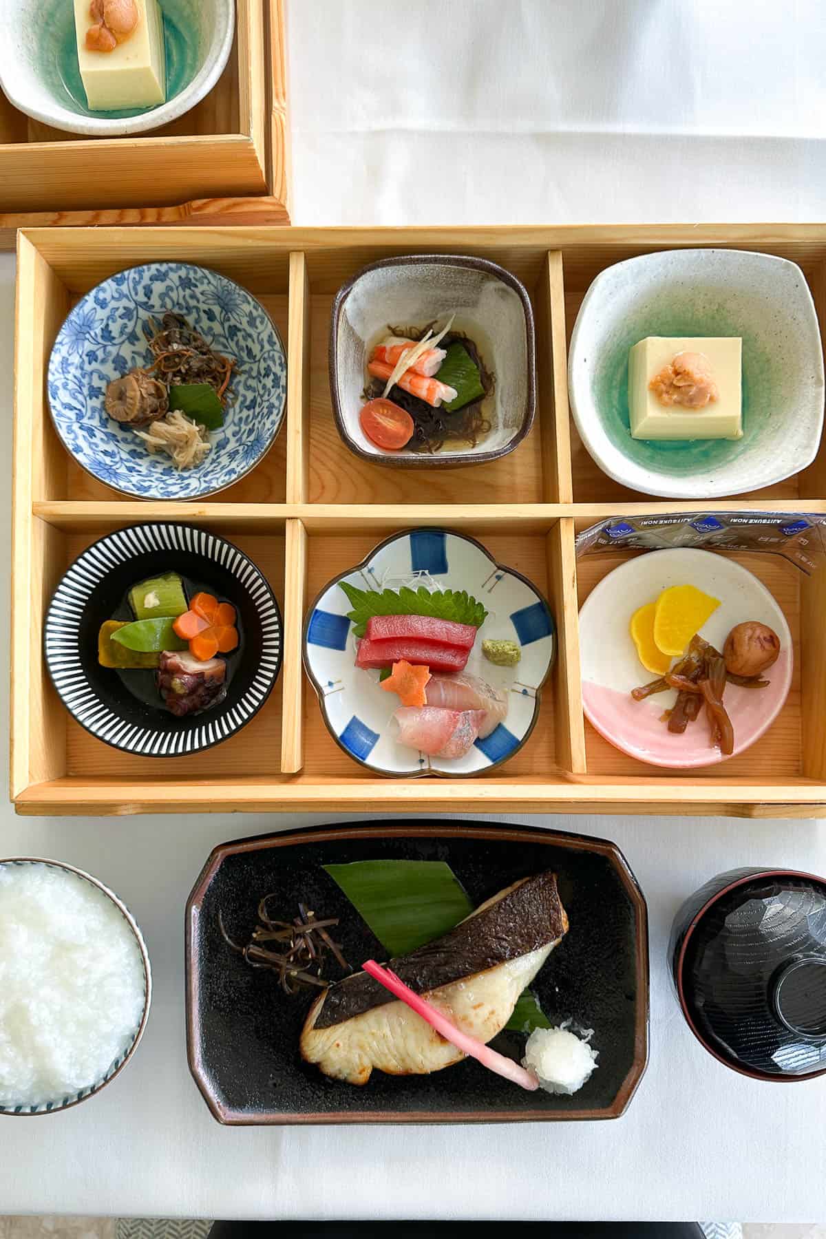 Halekulani Hotel - Japanese breakfast set from Orchids Restaurant.