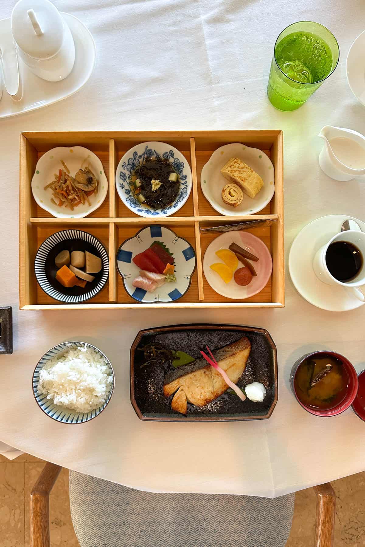 Japanese breakfast at Orchids at Halekulani Hotel.