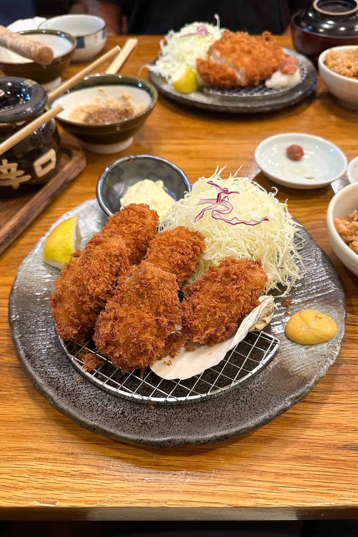 Tonkatsu Tamafuji oyster katsu.