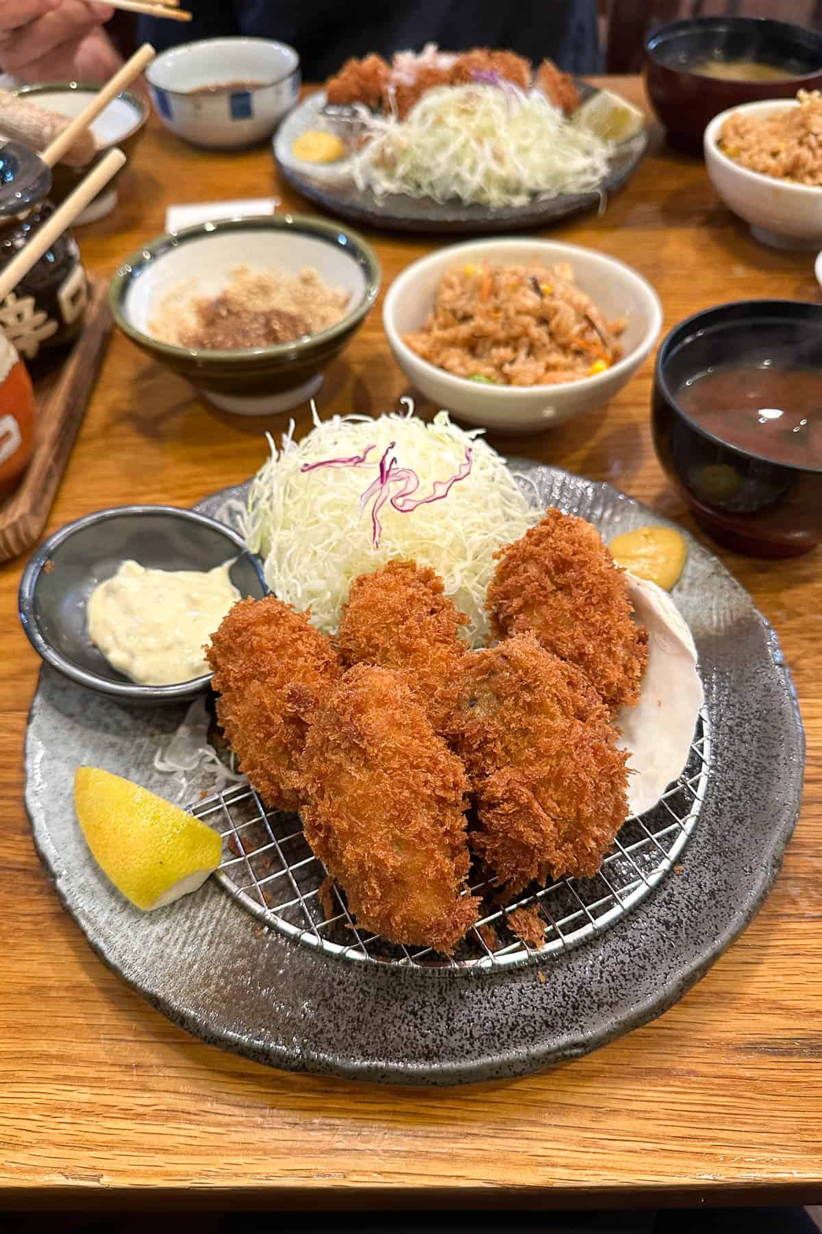 Tonkatsu Tamafuji oyster katsu.