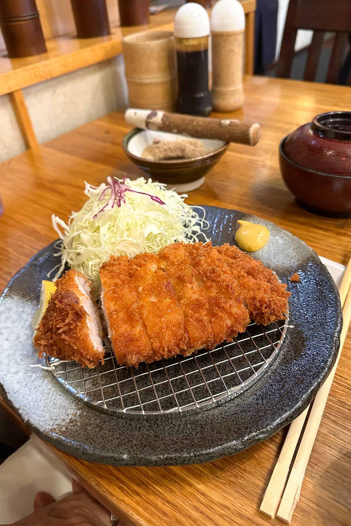 Tonkatsu Tamafuji pork katsu.