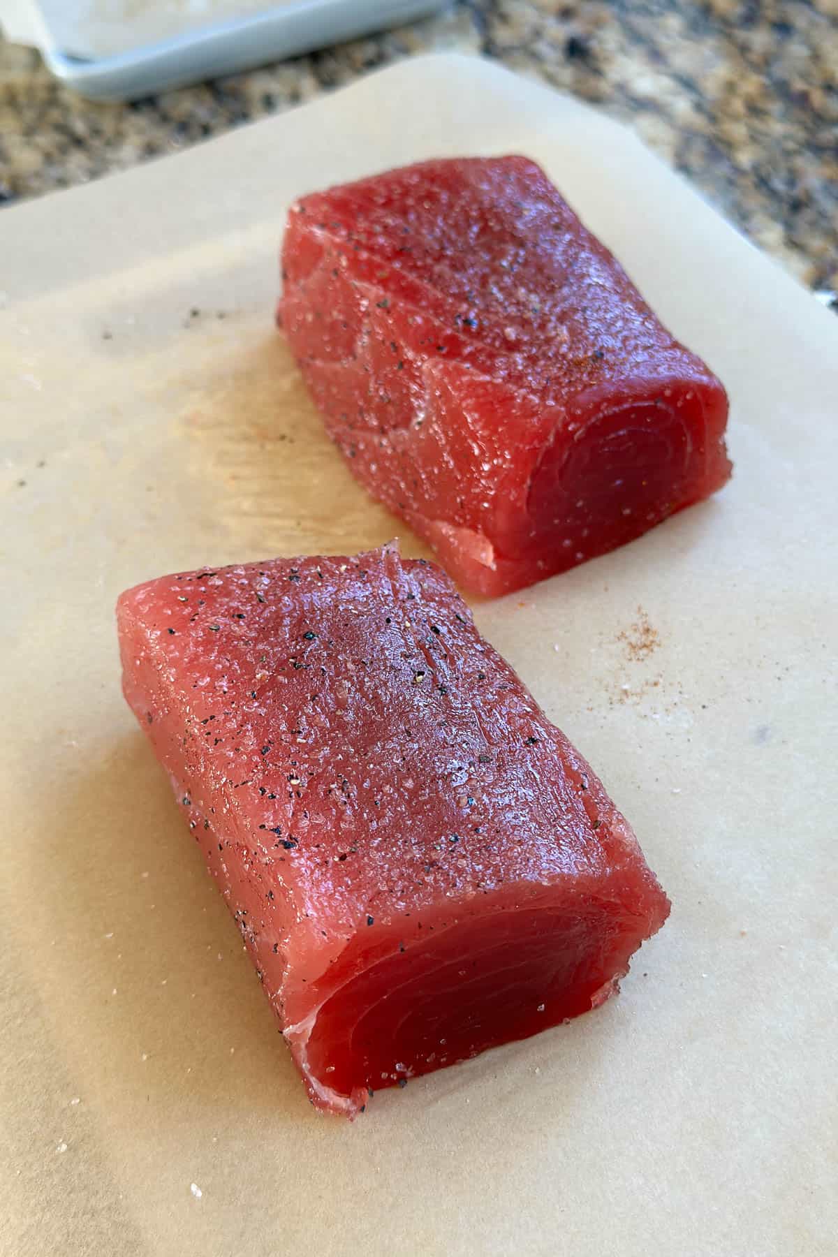 Ahi tuna steaks.