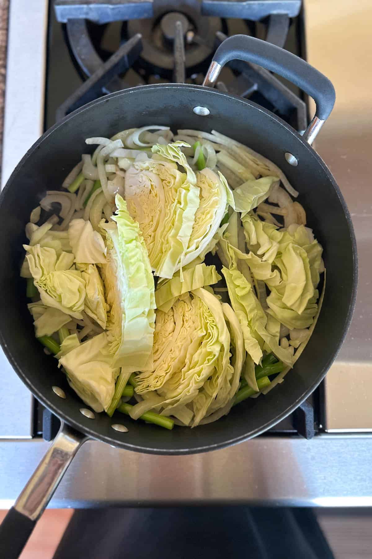 Making char siu chow mein.