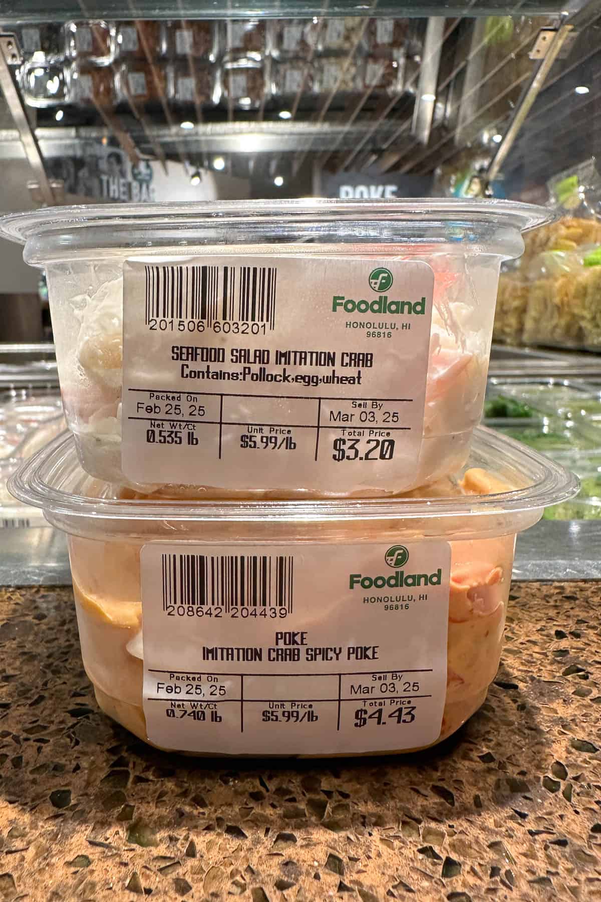 Imitation crab salad from Foodland.