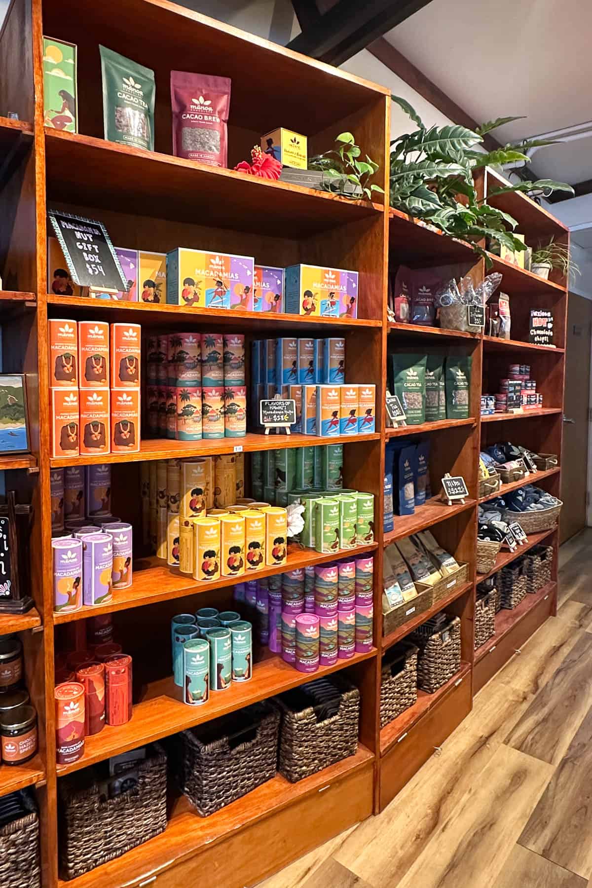 Manoa Chocolate retail store interior.