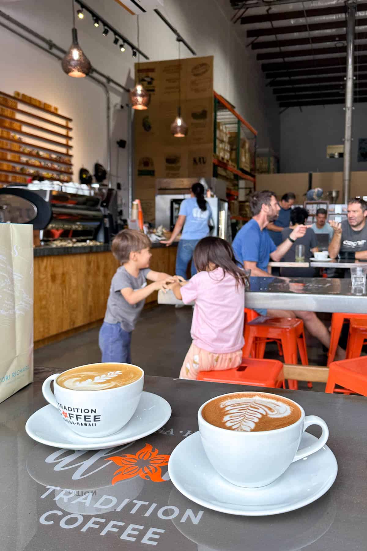 Tradition Coffee Roasters drinks.