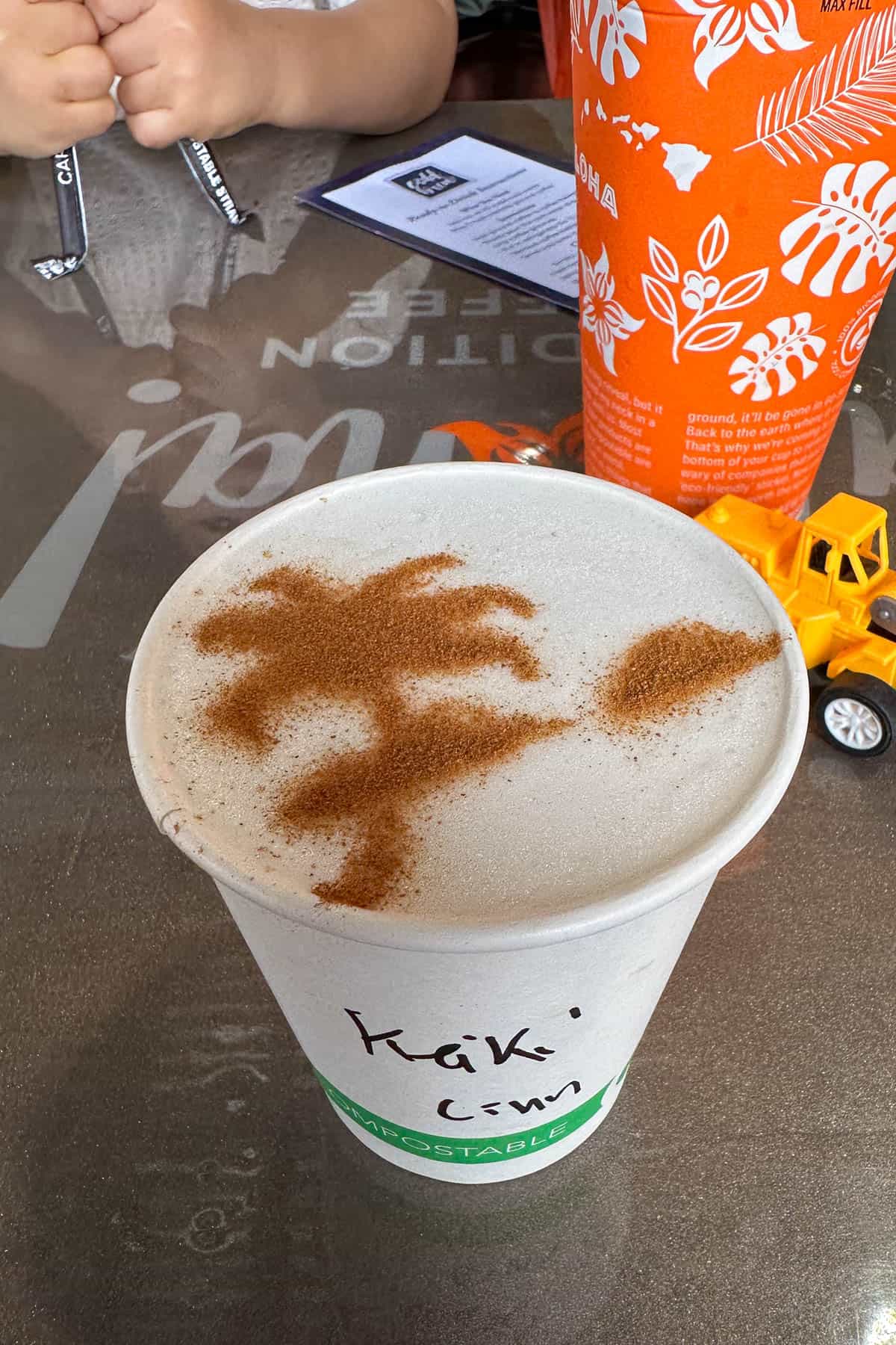 Tradition Coffee Roasters keiki drink.