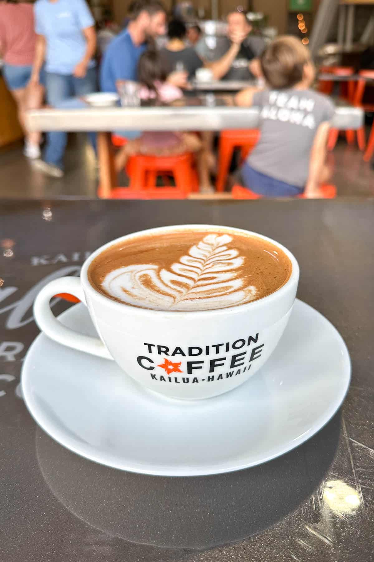Tradition Coffee Roasters Mexican Mocha drink.