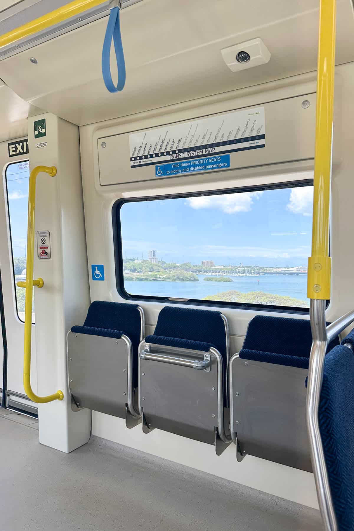 Riding the Skyline Honolulu Rail.