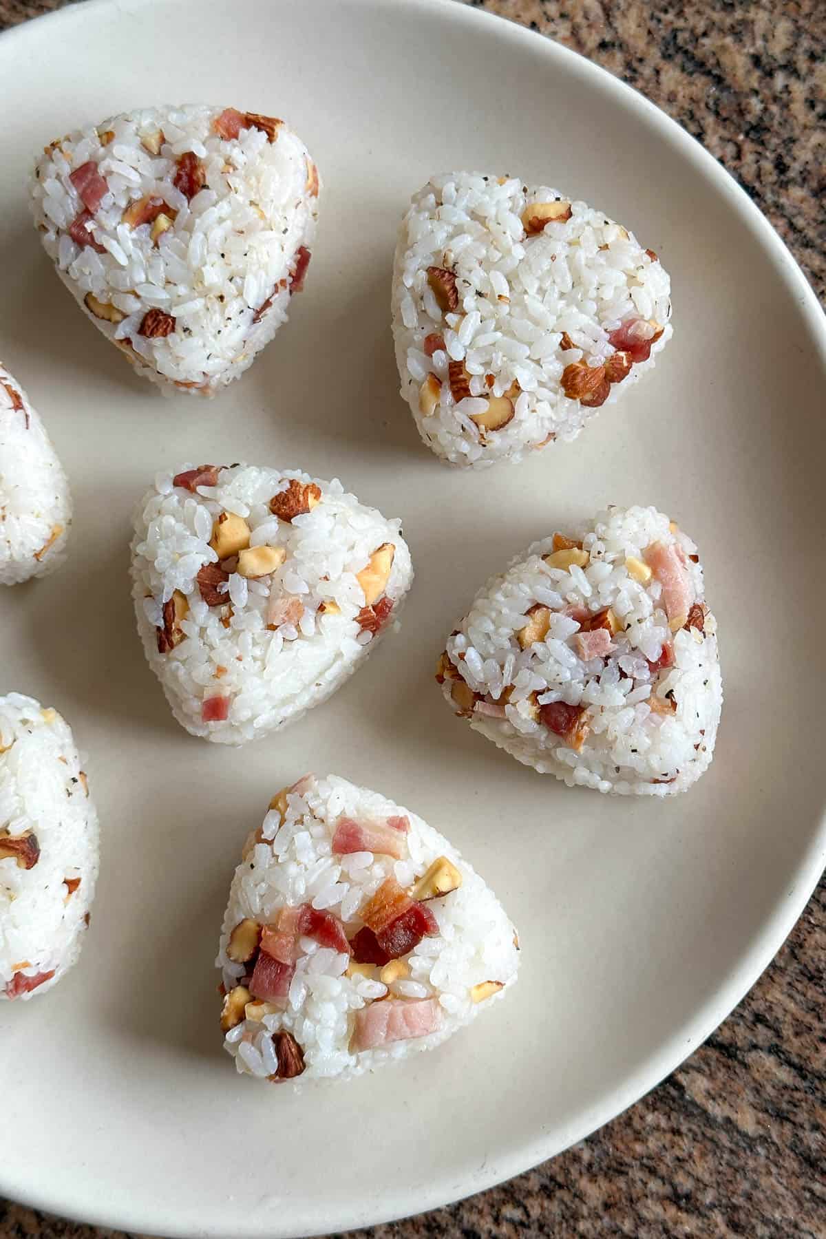 Bacon Almond Onigiri Musubi.