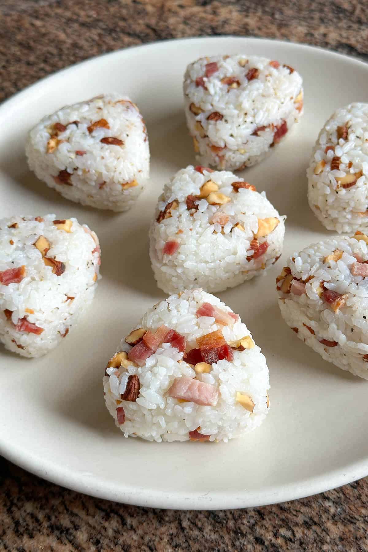 Bacon Almond Onigiri Musubi.
