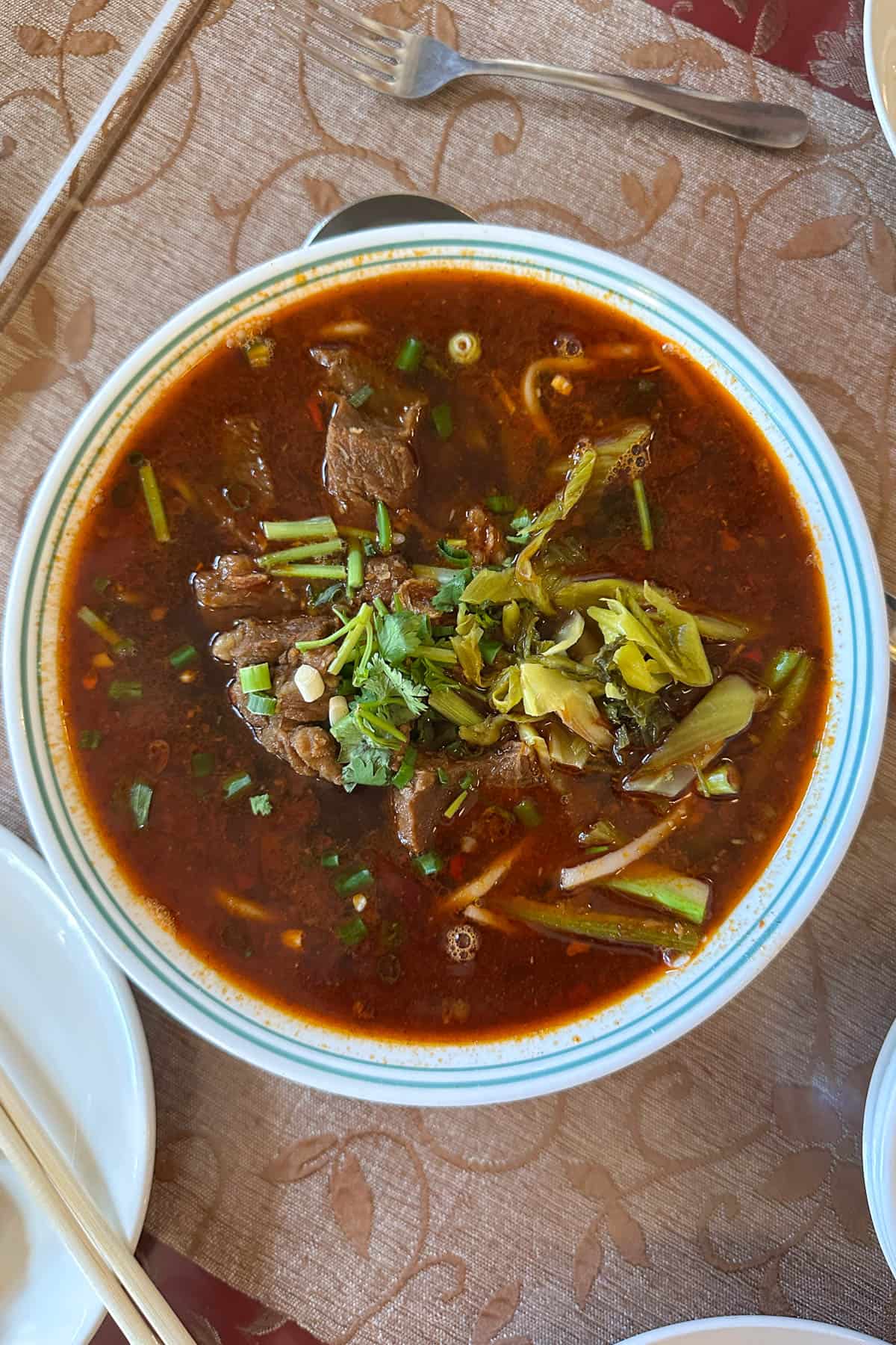 Dew Drop Inn beef noodle soup.