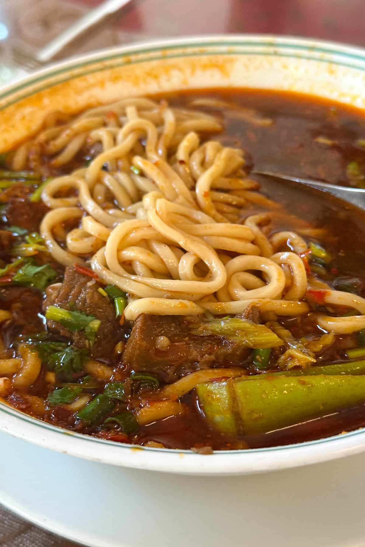 Dew Drop Inn beef noodle soup.