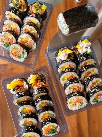 Kimbap and spam musubi from Kimbap Plus.