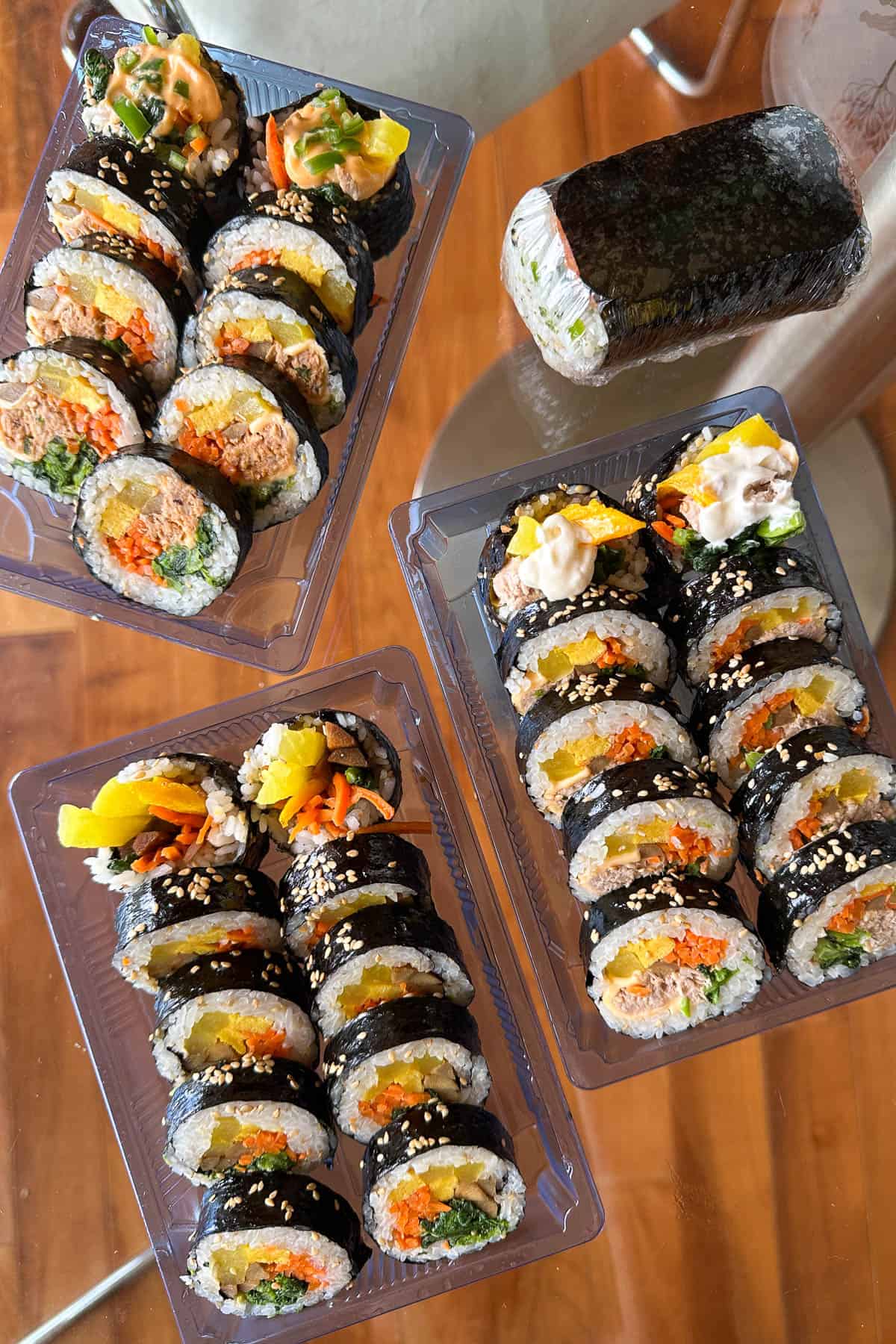 Kimbap and spam musubi from Kimbap Plus.