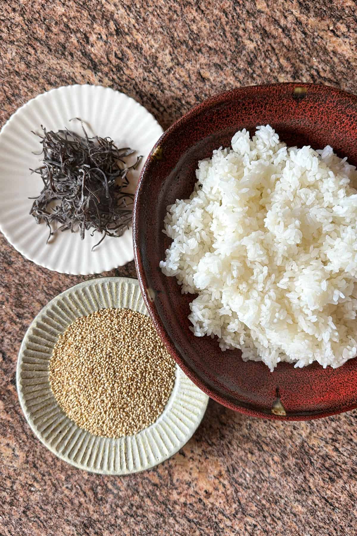 Ingredients for Kombu Onigiri / Musubi.