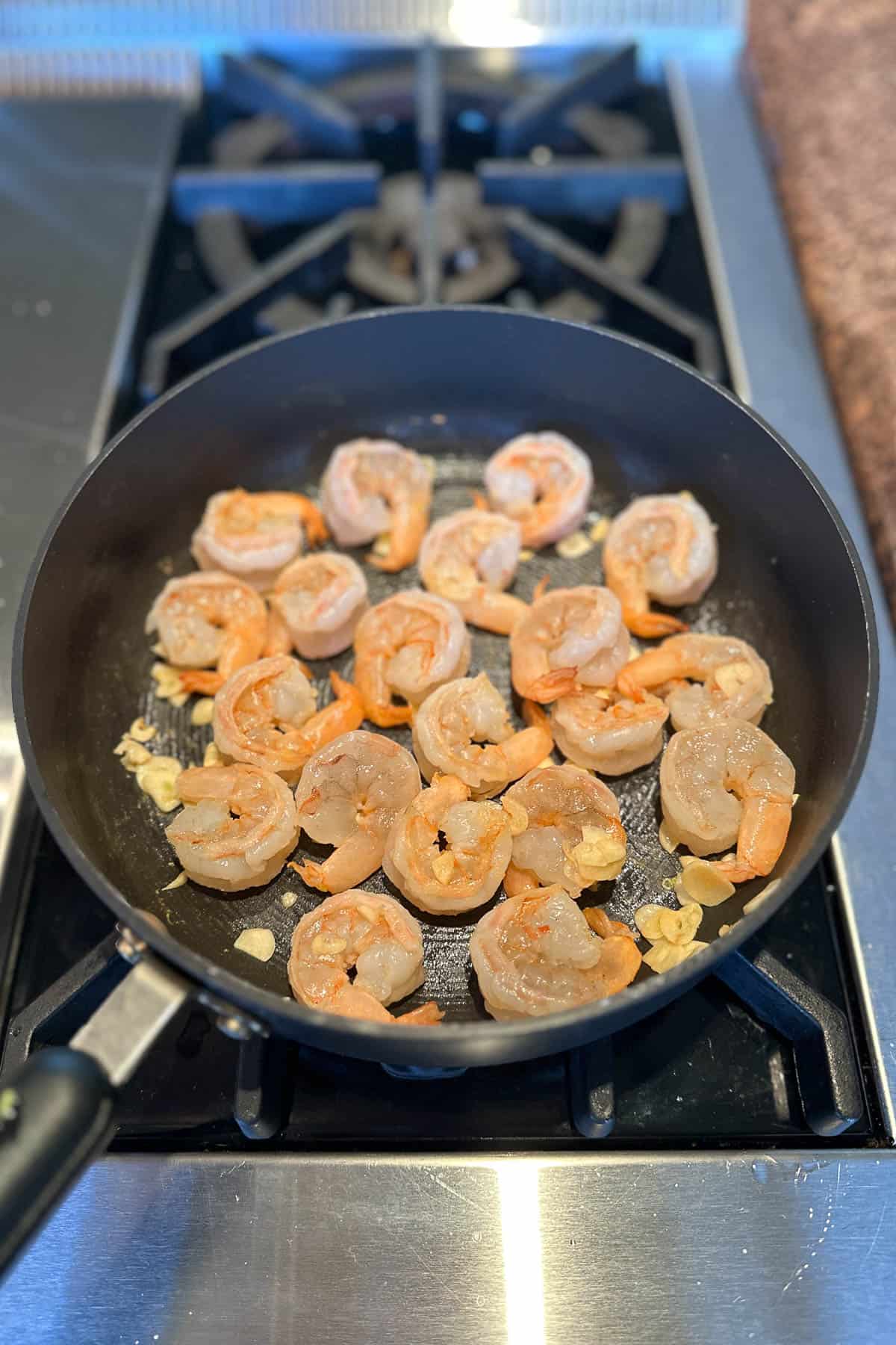 Making Squash and Shrimp.